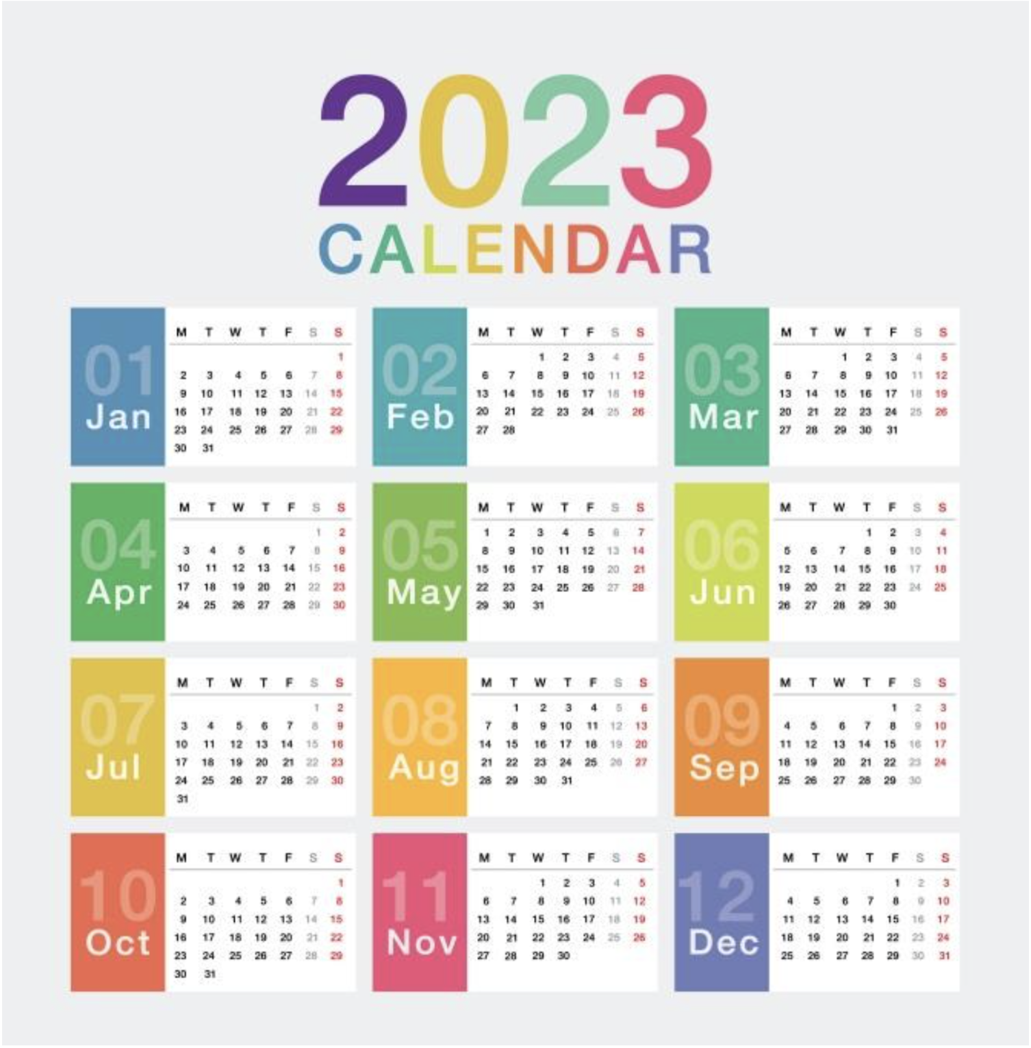 Must know dates for 2023
