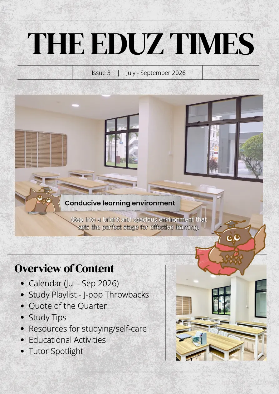 EduZ Tuition Newsletter Q3 2026 cover