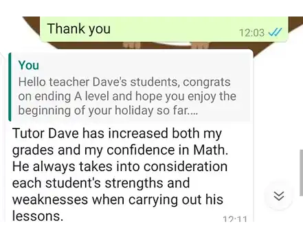Testimonial from Alice